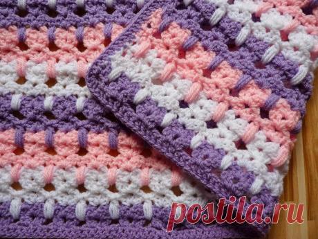 Вязалкино: УЗОР ДЛЯ ВЯЗАНИЯ ПЛЕДА КРЮЧКОМ.