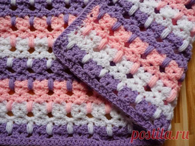 Вязалкино: УЗОР ДЛЯ ВЯЗАНИЯ ПЛЕДА КРЮЧКОМ.