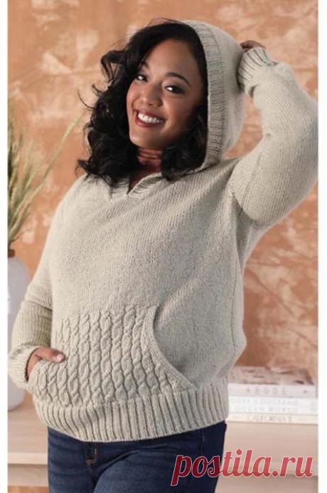 Пуловер с капюшоном