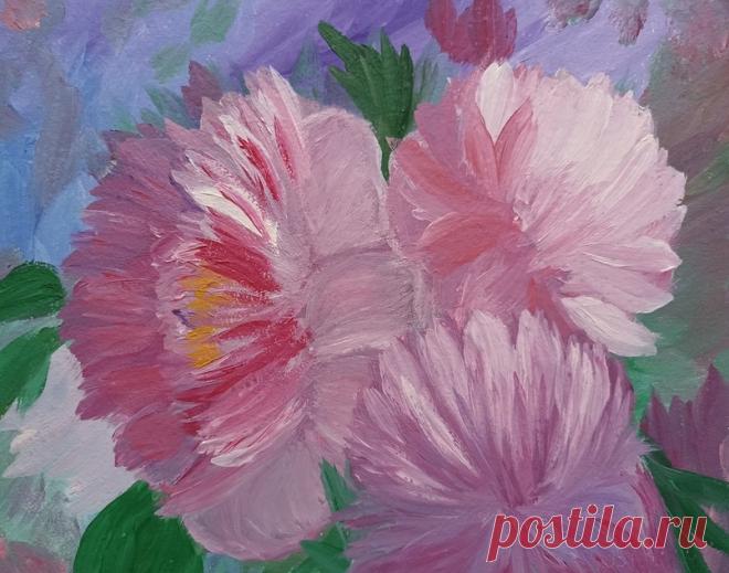 Картина "Цветочная мелодия".
Размер картины 20х25 см.

Масло, картон. Картина выполнена кистями.
Нежные розовые оттенки гармонично украсят ваш интерьер.