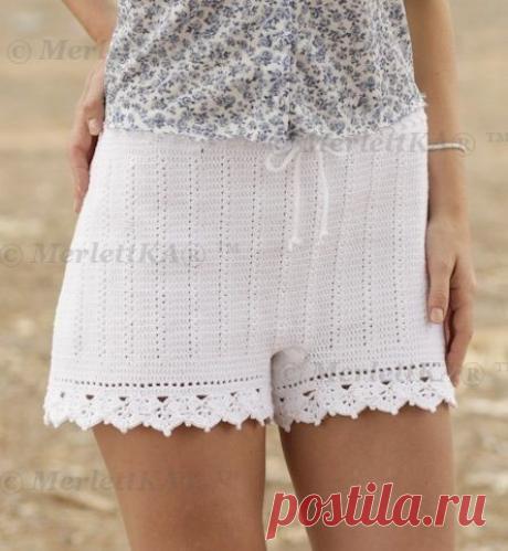 Drops 162 - летние шорты крючком