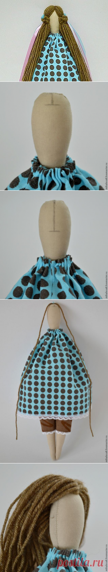Делаем прическу для тильды из пряжи - Ярмарка Мастеров - ручная работа, handmade