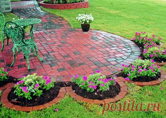 20+ чудесных кирпичных дорожек и других способов использования кирпича, которые украсят ваш сад