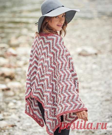 Пончо в стиле Missoni - схема вязания спицами. Вяжем Пончо на Verena.ru