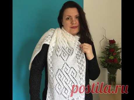 Вяжем красивый ажурный шарф