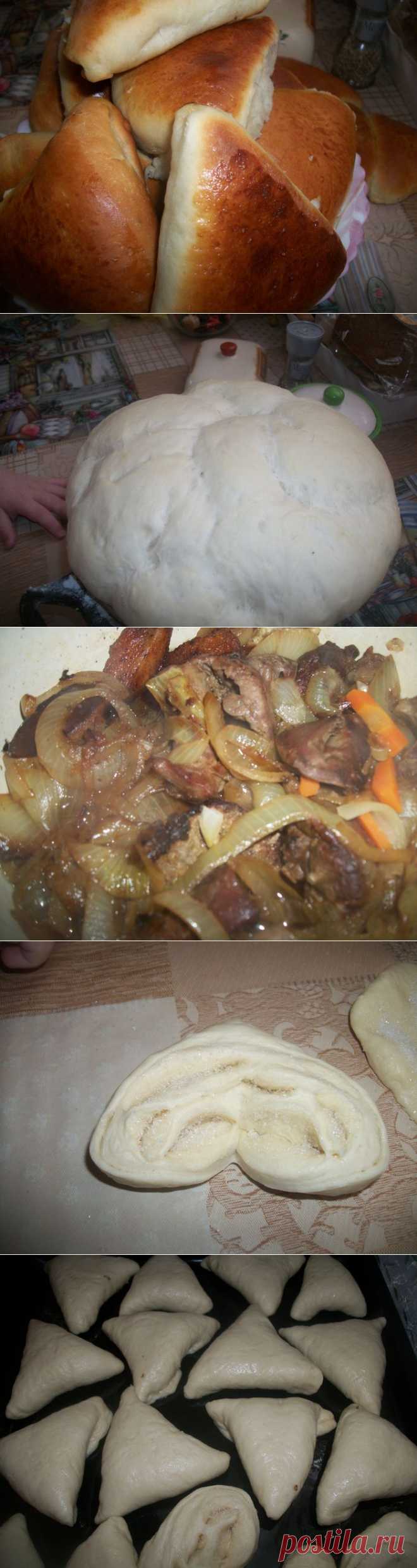 Пироги печеные с ливером