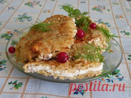 Куриное филе в овсяной панировке