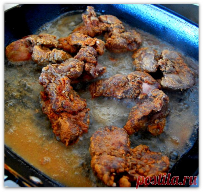 Куриная печень с хрустящей корочкой