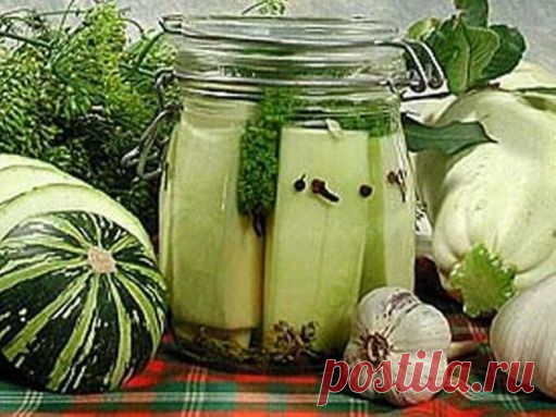 Кабачки консервированные с лимонной кислотой.
