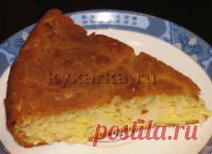 Быстрый капустный пирог.