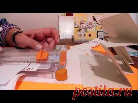 N 27 Открытка &quot;Влюбленные птички&quot; (начало)2- ступенчатая - YouTube