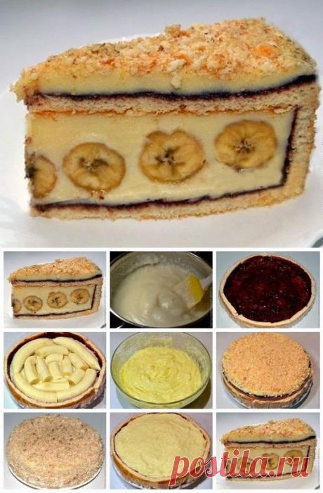 Лучшие кулинарные рецепты: Торт с бананами