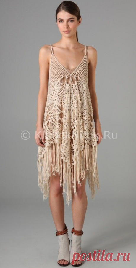 Платье-сарафан с подиума | Вязание для женщин | Вязание спицами и крючком. Схемы вязания.