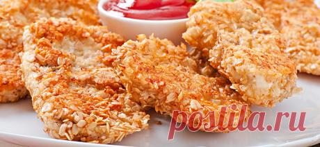 ОТБИВНЫЕ ИЗ СВИНИНЫ В ОВСЯНОЙ ПАНИРОВКЕ