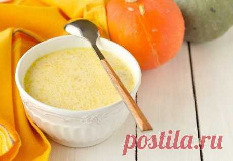 Быстрый тыквенный суп с манкой
