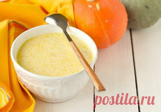 Быстрый тыквенный суп с манкой