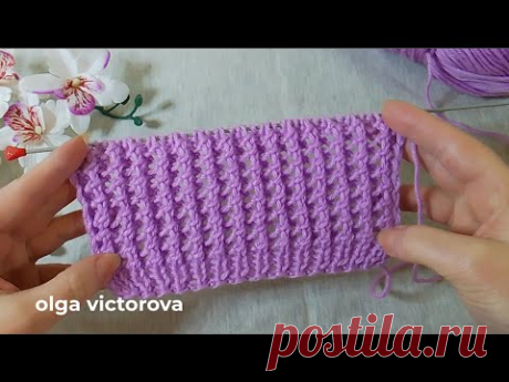 ДВУХСТОРОННИЙ РЕЛЬЕФНЫЙ УЗОР СПИЦАМИ 1105 Узоры спицами