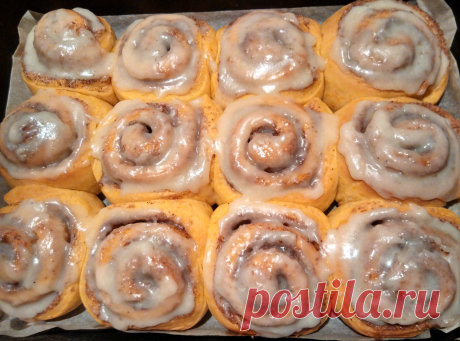 Булочки Синнабон (Cinnabon) тыквенные - рецепт с фото