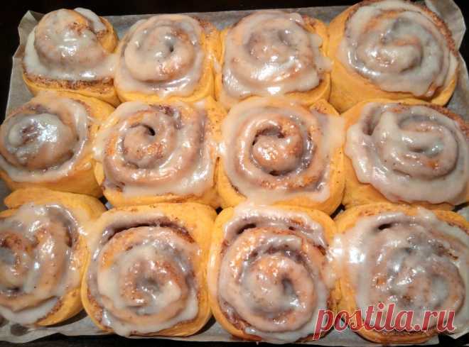 Булочки Синнабон (Cinnabon) тыквенные - рецепт с фото