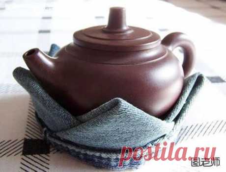 【图】旧牛仔裤玩转中国风 古韵莲花杯垫手工DIY_图老师|tulaoshi.com