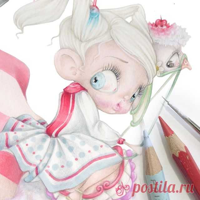 Sneek peak of one of my pieces for the « Nice & Naughty » @surrealharmonyart online auction that will take place from November 24th to 27th🍡💖.
This piece is called « Partners in crime »👯‍♀️Here is Antonella 👧🏼tomorrow I’ll introduce you to her BFF...💕 .
#camillepfister #illustration #creepycute  #popsurrealism #lowbrow #surreal #kawaii #art #pastelgoth #beautifulbizarre #lolita  #doll #pink #magicalgirl #pastel #surrealharmonyartcollective #candy #antonella #partnersincrime #niceandnaughty