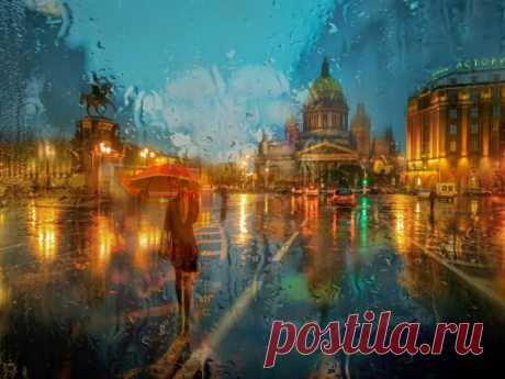 Дождливый Санкт-Петербург, Россия