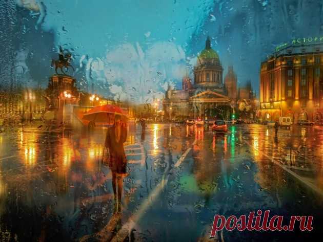 Дождливый Санкт-Петербург, Россия