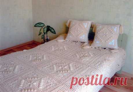 Плед-покрывало и чехлы на подушки "Пастораль". Крючком. Схема. Автор Светлана Рогаль. / Обсуждение на LiveInternet - Российский Сервис Онлайн-Дневников