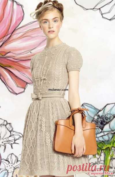 . МОДНОЕ ВЯЗАНОЕ ПЛАТЬЕ С КОЛОСКАМИ ОТ VALENTINO, 2014 - Вязание спицами - Страна Мам