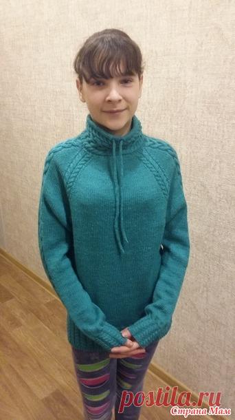 . Спортивный джемпер для дочки изумрудного цвета «Harley» - Вязание - Страна Мам