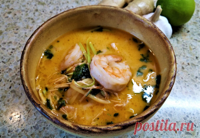 Очень вкусный суп в тайском стиле. Пошаговый рецепт с фото | Поделки, рукоделки, рецепты | Яндекс Дзен