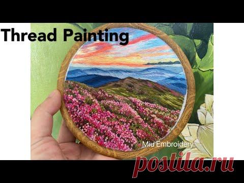 Needle Painting Landscape — Spring Time ☀️ 🌸