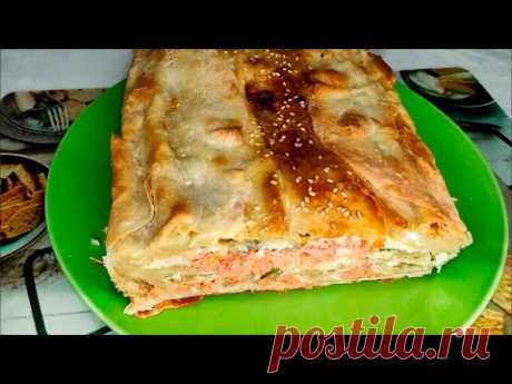Очень хрустящий рыбный пирог из теста фило