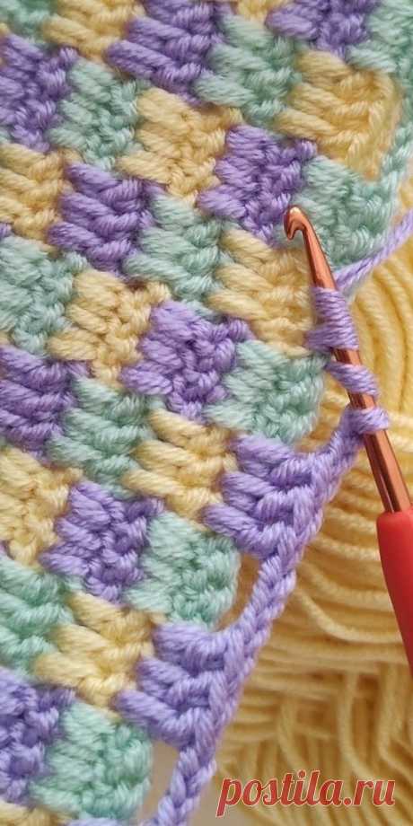 Детское одеяло Super Easy Crochet | Узоры Для Вязания Крючком