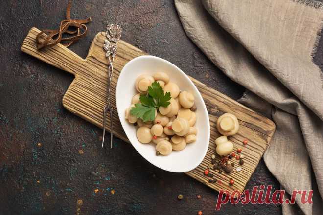 Маринованные шампиньоны: ТОП вкусных рецептов закуски