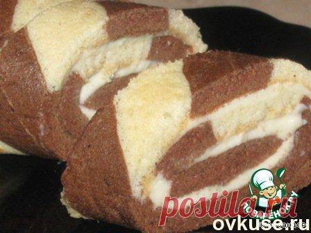 Полосатый рулет - Простые рецепты Овкусе.ру