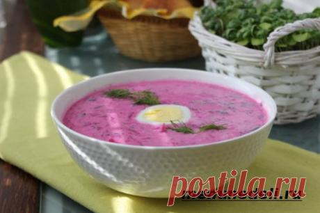 Литовскй холодный борщ - рецепт с пошаговыми фото / Меню недели