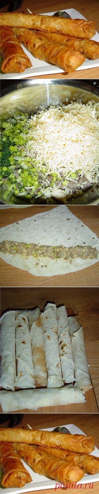 Горячая закуска из лаваша