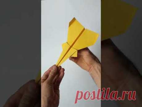 Как сделать Самолет Истребитель, далеко летит; How to make a fighter plane fly far #shorts