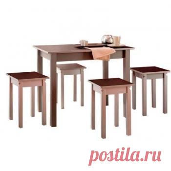 Боровичи Стол обеденный (прямая ножка) 600х900 + 4 табурета прямая нога недорого купить в магазине MebelStol