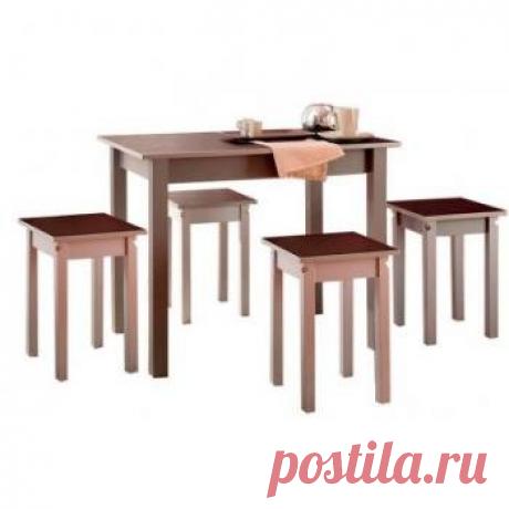 Боровичи Стол обеденный (прямая ножка) 600х900 + 4 табурета прямая нога недорого купить в магазине MebelStol