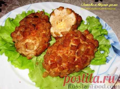 Рецепт: Куриные котлеты с сыром «Папараць кветка» на RussianFood.com