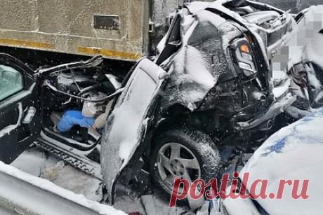Число пострадавших в ДТП на трассе М-11 выросло до 12 человек. В массовой аварии на федеральной трассе М-11 в Новгородской области погиб один человек, число пострадавших выросло до 12, среди них один ребенок. Всего пострадали 32 автомобиля, спровоцировало инцидент столкновение двух грузовых машин. Причиной ДТП стало ухудшение погодных условий в Маловишерском районе.