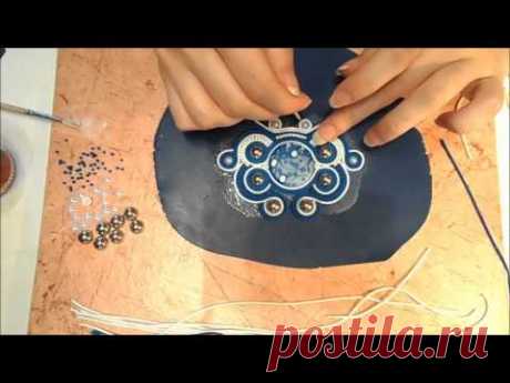 Колье из полимерной глины.Техника филигрань.       Polymer Clay
