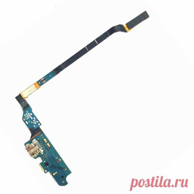 Купить гнездо зарядки микро ЮСБ на нижней плате для смартфона Самсунг Галакси С4 i9500  в сборе с сенсорами температуры и влажности, микрофоном на шлейфе.