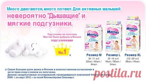 Подгузники Merries Econom 6-11 кг (64 шт) Размер M