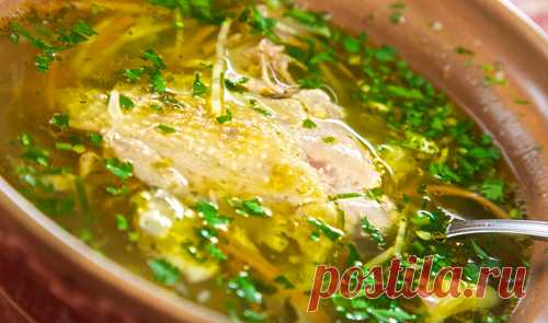 Куриный бульон с лапшой и грибами - Супы, borşuri, супы, подливы