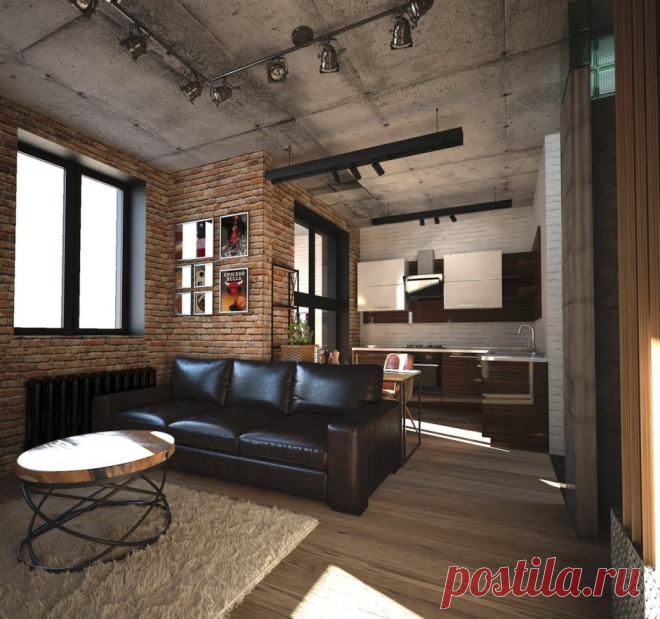 Гостиная лофт дизайн - Крутые идеи
