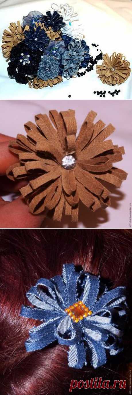 Как сделать джинсовые заколочки