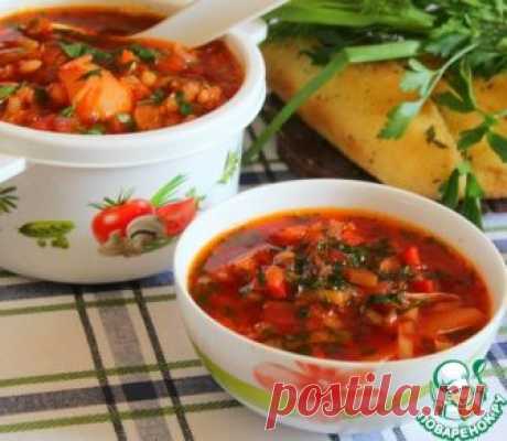 Постный черниговский борщ - кулинарный рецепт